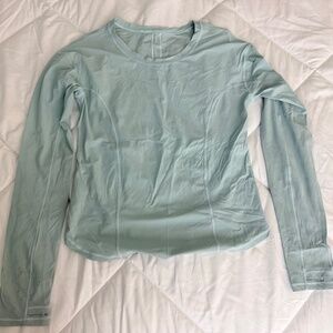 Lululemon Womens Blue Sports Activewear Oversized Long Sleeve - Medium